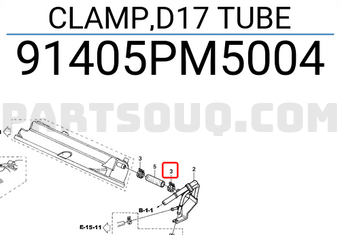 Honda 91405PM5004 CLAMP,D17 TUBE