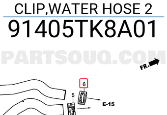 Honda 91405TK8A01 CLIP,WATER HOSE 2