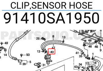 Honda 91410SA1950 CLIP,SENSOR HOSE