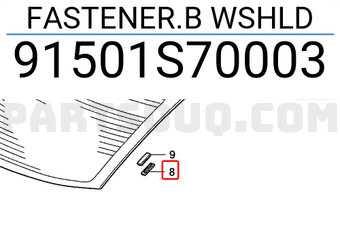 Honda 91501S70003 FASTENER.B WSHLD