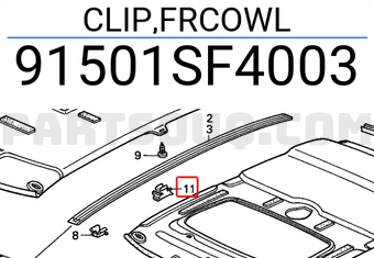 Honda 91501SF4003 CLIP,FRCOWL