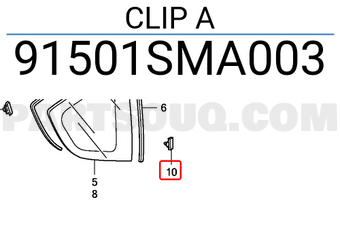 Honda 91501SMA003 CLIP A