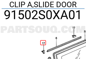 Honda 91502S0XA01 CLIP A,SLIDE DOOR