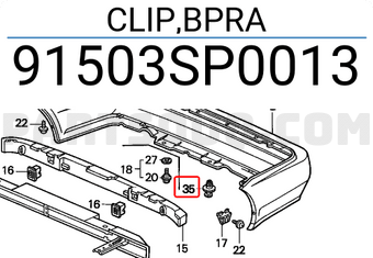 Honda 91503SP0013 CLIP,BPRA