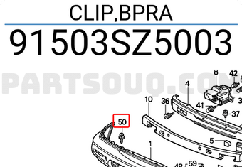 Honda 91503SZ5003 CLIP,BPRA