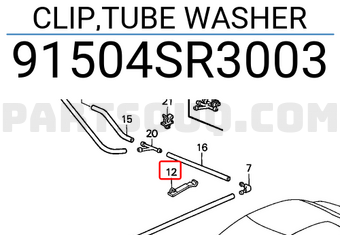 Honda 91504SR3003 CLIP,TUBE WASHER