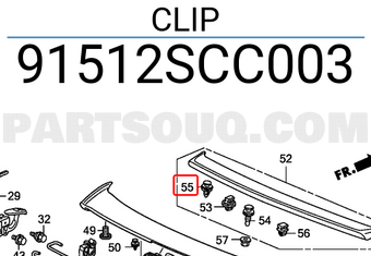 Honda 91512SCC003 CLIP