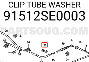 Honda 91512SE0003 CLIP TUBE WASHER