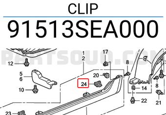 Honda 91513SEA000 CLIP