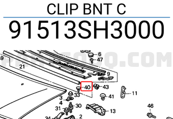 Honda 91513SH3000 CLIP BNT C