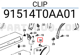 Honda 91514T0AA01 CLIP