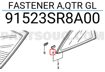 Honda 91523SR8A00 FASTENER A,QTR GL
