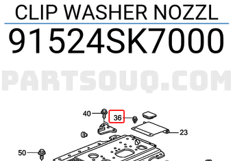 Honda 91524SK7000 CLIP WASHER NOZZL