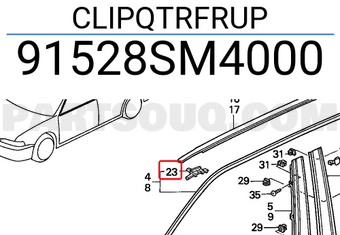 Honda 91528SM4000 CLIPQTRFRUP