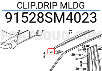 Honda 91528SM4023 CLIP,DRIP MLDG
