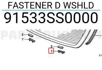 Honda 91533SS0000 FASTENER D WSHLD