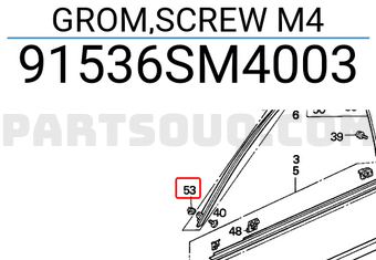 Honda 91536SM4003 GROM,SCREW M4