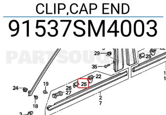 Honda 91537SM4003 CLIP,CAP END