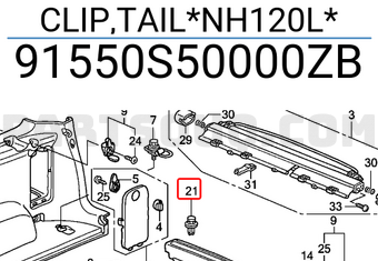 Honda 91550S50000ZB CLIP,TAIL*NH120L*