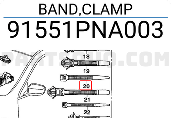 Honda 91551PNA003 BAND,CLAMP