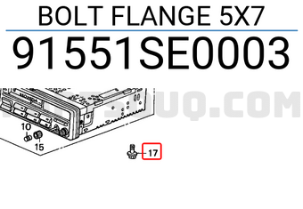 Honda 91551SE0003 BOLT FLANGE 5X7