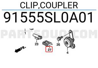 Honda 91555SL0A01 CLIP,COUPLER