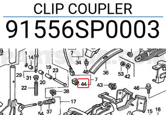 Honda 91556SP0003 CLIP COUPLER