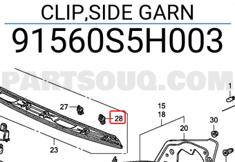 Honda 91560S5H003 CLIP,SIDE GARN