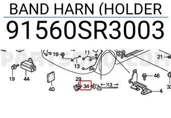 Honda 91560SR3003 BAND HARN (HOLDER