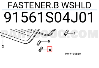 Honda 91561S04J01 FASTENER.B WSHLD