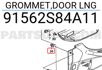 Honda 91562S84A11 GROMMET,DOOR LNG