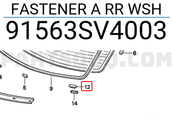 Honda 91563SV4003 FASTENER A RR WSH