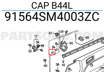 Honda 91564SM4003ZC CAP B44L
