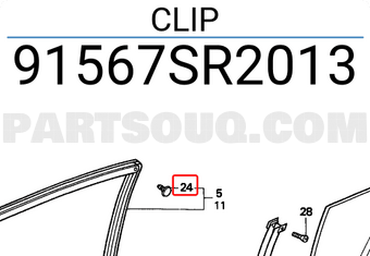 Honda 91567SR2013 CLIP