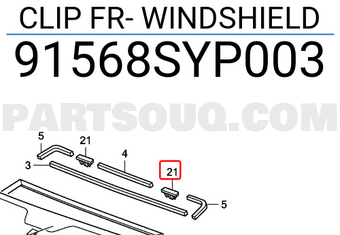 Honda 91568SYP003 CLIP FR- WINDSHIELD