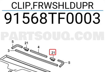 Honda 91568TF0003 CLIP,FRWSHLDUPR