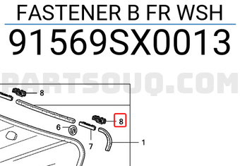 Honda 91569SX0013 FASTENER B FR WSH