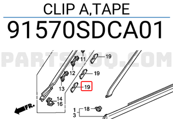 Honda 91570SDCA01 CLIP A,TAPE