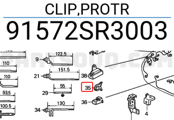 Honda 91572SR3003 CLIP,PROTR