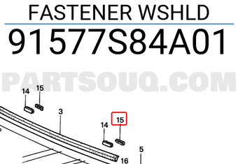 Honda 91577S84A01 FASTENER WSHLD