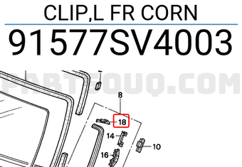 Honda 91577SV4003 CLIP,L FR CORN