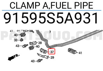 Honda 91595S5A931 CLAMP A,FUEL PIPE