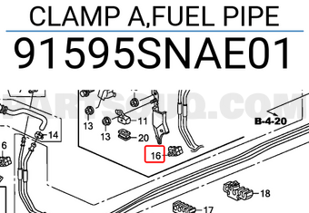 Honda 91595SNAE01 CLAMP A,FUEL PIPE