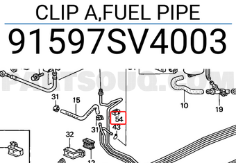 Honda 91597SV4003 CLIP A,FUEL PIPE