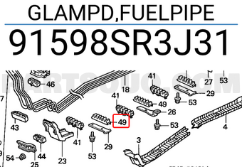 Honda 91598SR3J31 GLAMPD,FUELPIPE