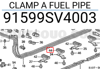 Honda 91599SV4003 CLAMP A FUEL PIPE