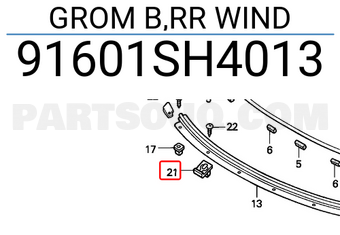 Honda 91601SH4013 GROM B,RR WIND