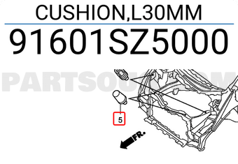 Honda 91601SZ5000 CUSHION,L30MM