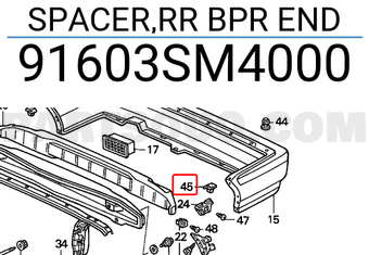 Honda 91603SM4000 SPACER,RR BPR END