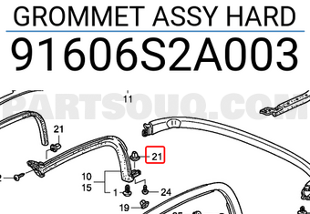 Honda 91606S2A003 GROMMET ASSY HARD